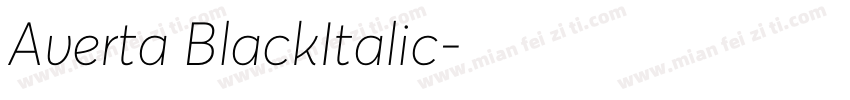 Averta BlackItalic字体转换